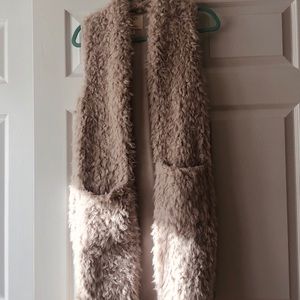 Francescas Fluffy Sleeveless Cardigan